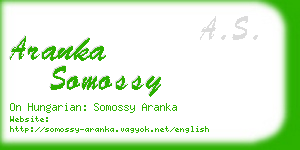 aranka somossy business card